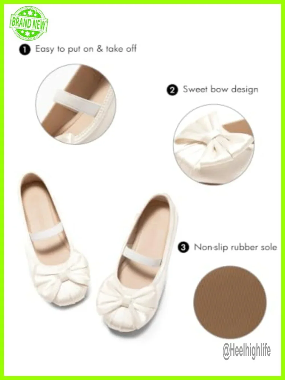 Girls Satin Square Toe Ballet Flats with Bow Mary Jane Shoes
